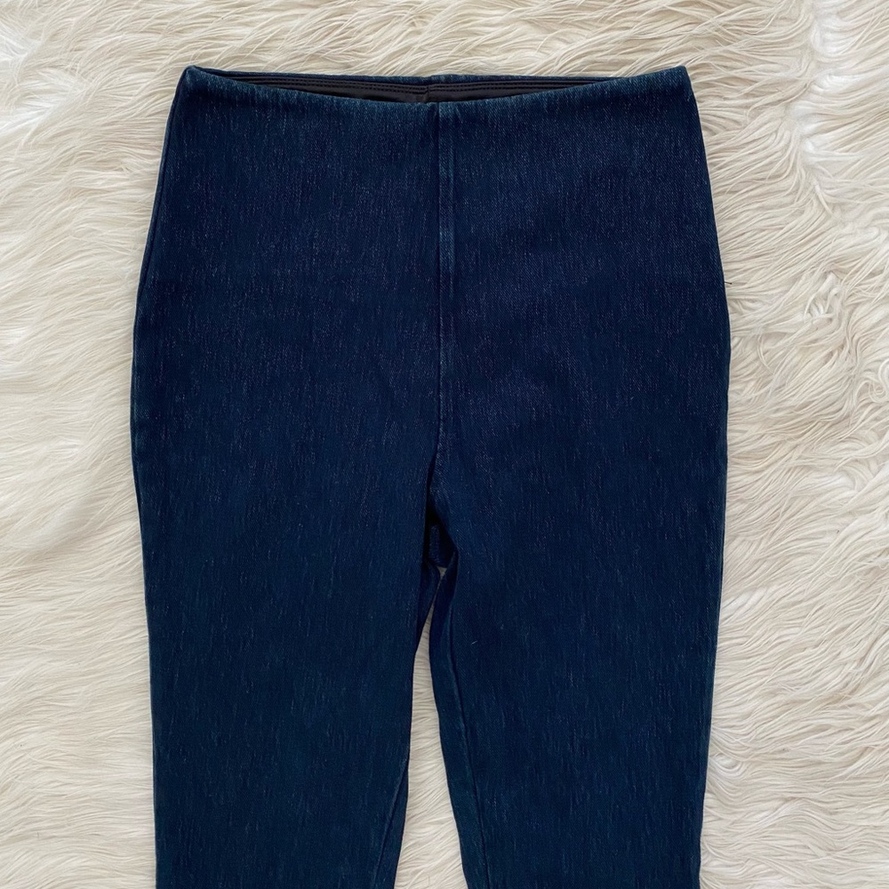 Lysse High Rise Pull On Fringe Tulip Hem Denim Jean Leggings - Picture 3 of 13